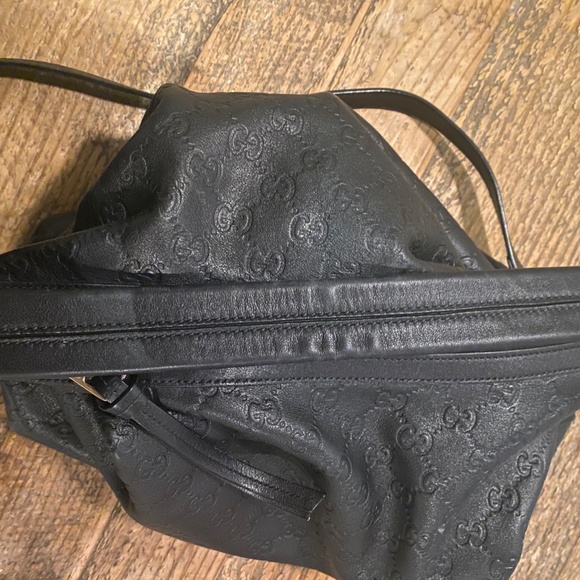 Gucci Hobo Black Leather Monogram - Picture 6 of 13